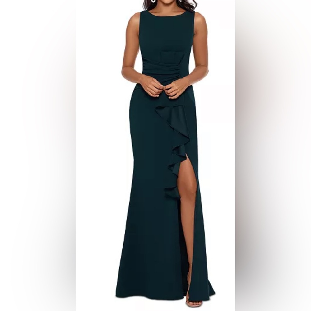 Elegant Dark Green Evening Gown